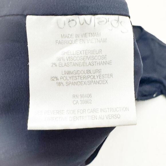 Theory Navy Blue Short Sleeve Shift Dress Knee High Size 10 Mint - Picture 4 of 5